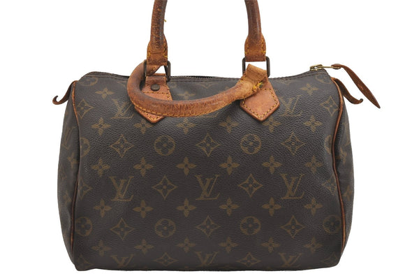 Authentic Louis Vuitton Monogram Speedy 25 Boston Hand Bag M41528 LV Junk 2570I