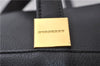 Authentic Burberrys Vintage Leather Shoulder Tote Bag Black 2571D