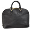 Authentic Louis Vuitton Epi Alma PM Hand Bag Purse Black M40302 LV 2573E