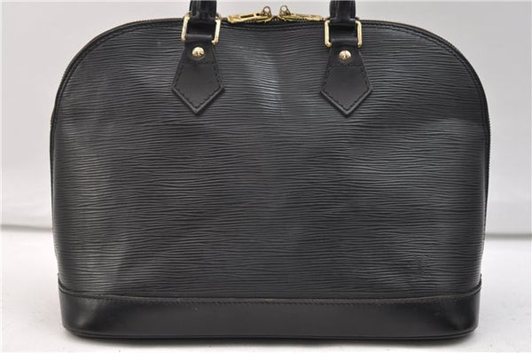 Authentic Louis Vuitton Epi Alma PM Hand Bag Purse Black M40302 LV 2573E