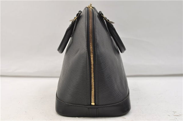 Authentic Louis Vuitton Epi Alma PM Hand Bag Purse Black M40302 LV 2573E