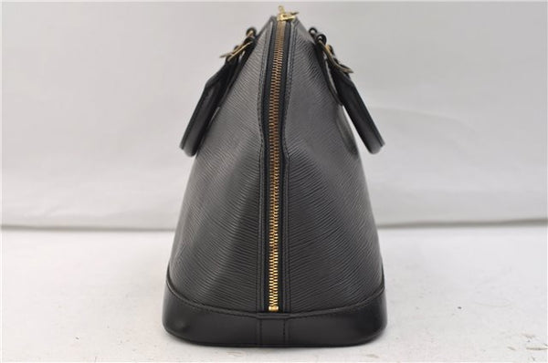 Authentic Louis Vuitton Epi Alma PM Hand Bag Purse Black M40302 LV 2573E