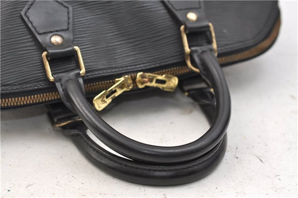 Authentic Louis Vuitton Epi Alma PM Hand Bag Purse Black M40302 LV 2573E