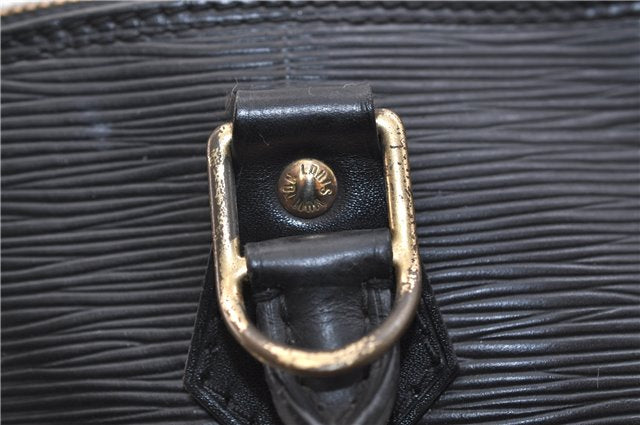 Authentic Louis Vuitton Epi Alma PM Hand Bag Purse Black M40302 LV 2573E