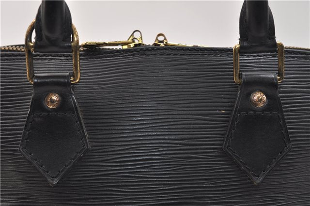 Authentic Louis Vuitton Epi Alma PM Hand Bag Purse Black M40302 LV 2573E