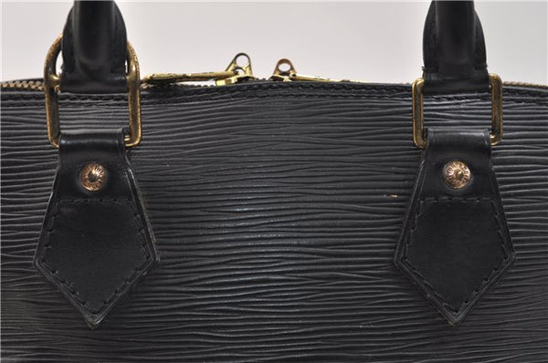 Authentic Louis Vuitton Epi Alma PM Hand Bag Purse Black M40302 LV 2573E
