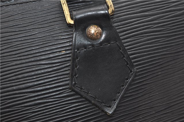 Authentic Louis Vuitton Epi Alma PM Hand Bag Purse Black M40302 LV 2573E