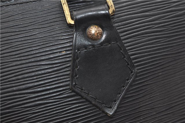 Authentic Louis Vuitton Epi Alma PM Hand Bag Purse Black M40302 LV 2573E