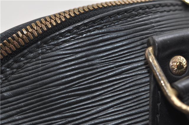 Authentic Louis Vuitton Epi Alma PM Hand Bag Purse Black M40302 LV 2573E