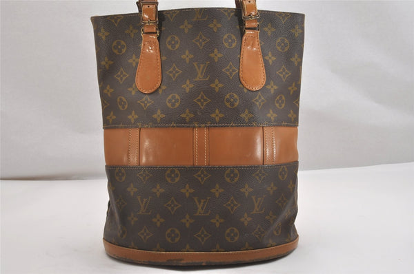 Authentic Louis Vuitton Monogram Bucket GM Shoulder Bag T42236 USA Model 2573I