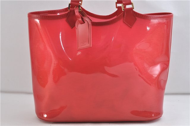 Authentic Louis Vuitton Epi Plage Lagoon Bay Tote Bag Clear Red M92150 LV 2574D