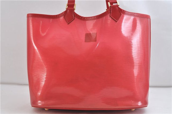 Authentic Louis Vuitton Epi Plage Lagoon Bay Tote Bag Clear Red M92150 LV 2574D
