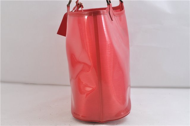 Authentic Louis Vuitton Epi Plage Lagoon Bay Tote Bag Clear Red M92150 LV 2574D