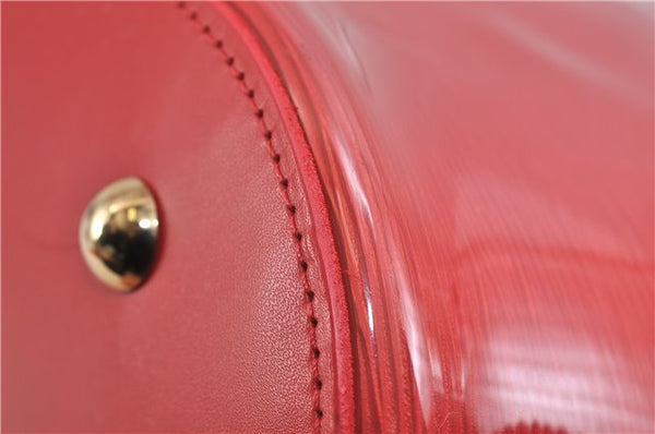 Authentic Louis Vuitton Epi Plage Lagoon Bay Tote Bag Clear Red M92150 LV 2574D
