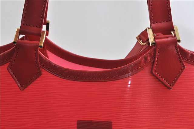 Authentic Louis Vuitton Epi Plage Lagoon Bay Tote Bag Clear Red M92150 LV 2574D