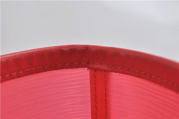 Authentic Louis Vuitton Epi Plage Lagoon Bay Tote Bag Clear Red M92150 LV 2574D
