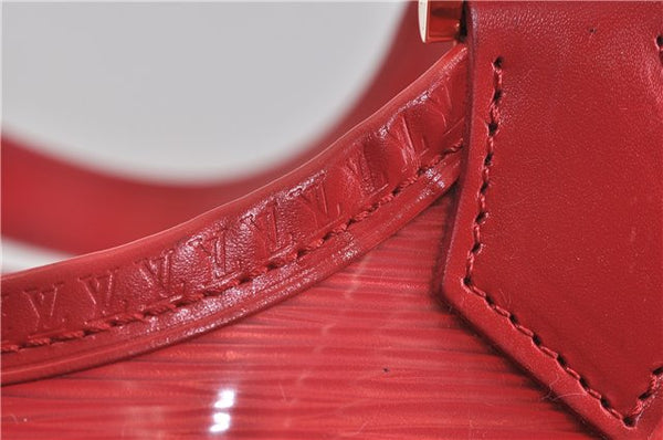 Authentic Louis Vuitton Epi Plage Lagoon Bay Tote Bag Clear Red M92150 LV 2574D