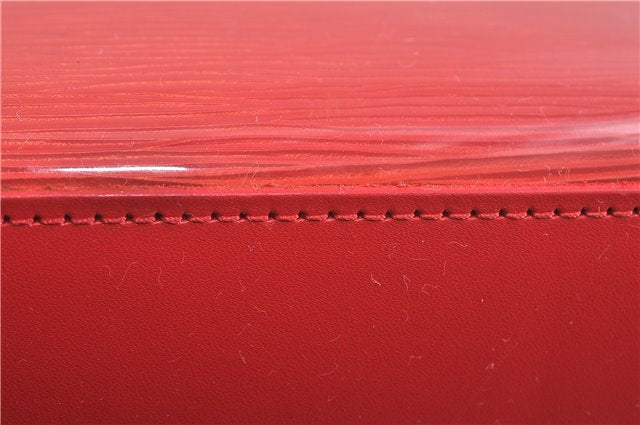 Authentic Louis Vuitton Epi Plage Lagoon Bay Tote Bag Clear Red M92150 LV 2574D
