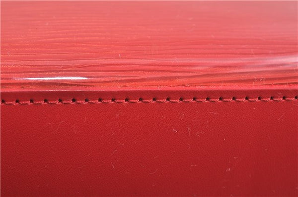 Authentic Louis Vuitton Epi Plage Lagoon Bay Tote Bag Clear Red M92150 LV 2574D