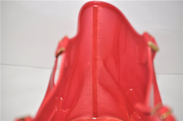 Authentic Louis Vuitton Epi Plage Lagoon Bay Tote Bag Clear Red M92150 LV 2574D