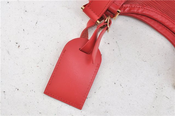 Authentic Louis Vuitton Epi Plage Lagoon Bay Tote Bag Clear Red M92150 LV 2574D