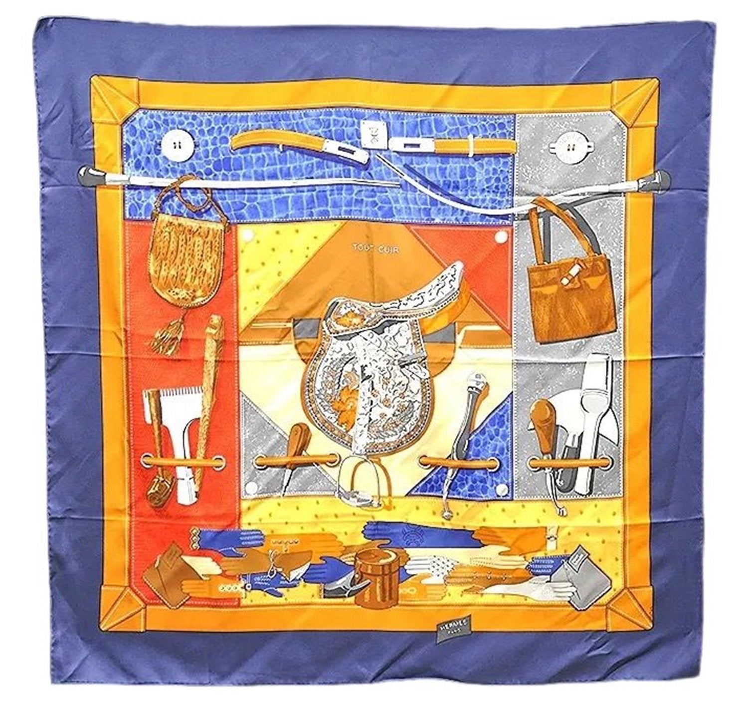 Authentic HERMES Carre 90 Scarf 