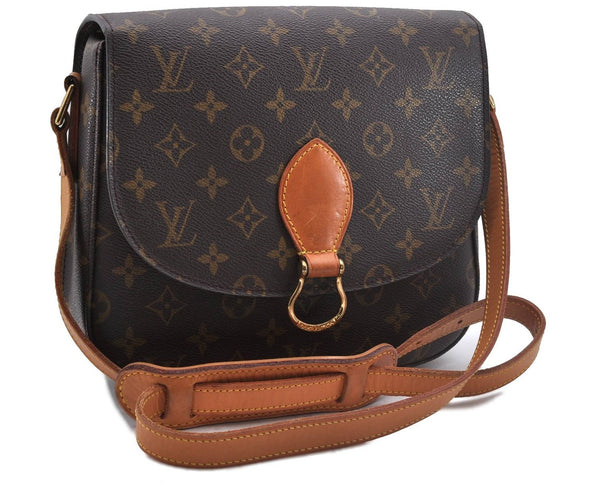 Auth Louis Vuitton Monogram Saint Cloud GM Shoulder Cross Bag M51242 LV 2575D
