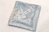 Auth HERMES Petit Carre 40 Scarf Handkerchief "CARPE DIEM" Silk Light Blue 2575E