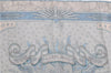 Auth HERMES Petit Carre 40 Scarf Handkerchief "CARPE DIEM" Silk Light Blue 2575E