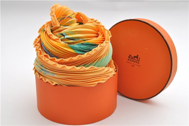 Authentic HERMES Pleats Scarf 