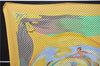 Authentic HERMES Pleats Scarf "Smiles in Third millenary" Silk Yellow Box 2576E