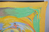 Authentic HERMES Pleats Scarf "Smiles in Third millenary" Silk Yellow Box 2576E