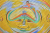 Authentic HERMES Pleats Scarf "Smiles in Third millenary" Silk Yellow Box 2576E