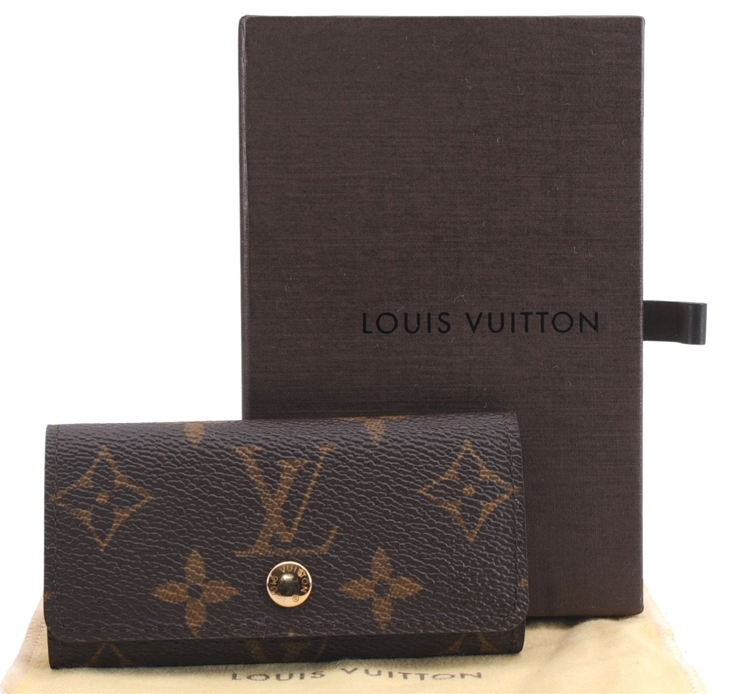 Auth Louis Vuitton Monogram Multicles 4 Four Hooks Key Case M62631 LV Box 2577E