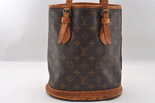 Authentic Louis Vuitton Monogram Bucket PM Shoulder Tote Bag Old Model LV 2577I