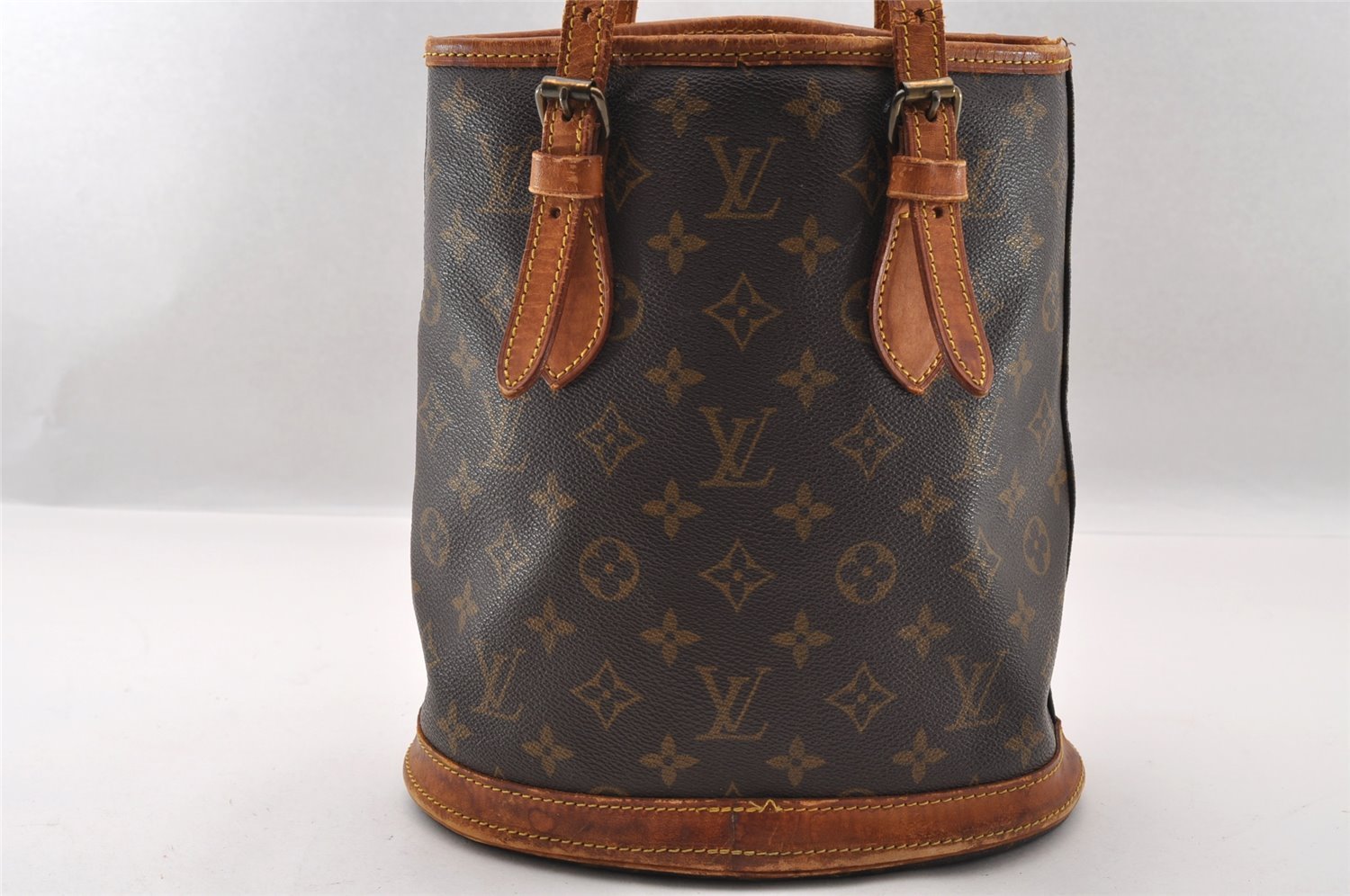 Authentic Louis Vuitton Monogram Bucket PM Shoulder Tote Bag Old Model LV 2577I