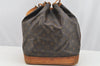Authentic Louis Vuitton Monogram Noe Shoulder Drawstring Bag M42224 LV 2578I