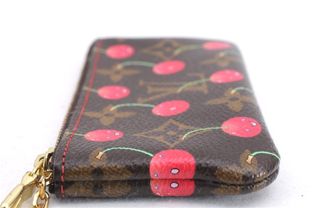Auth Louis Vuitton Monogram Cherry Pochette Cles Coin Case M95042 LV Box 2579E