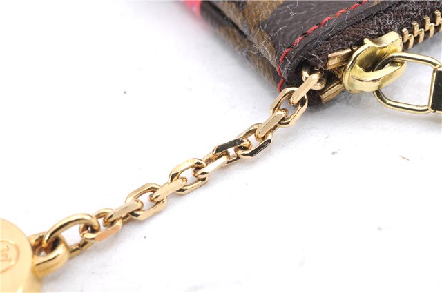 Auth Louis Vuitton Monogram Cherry Pochette Cles Coin Case M95042 LV Box 2579E