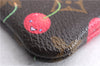Auth Louis Vuitton Monogram Cherry Pochette Cles Coin Case M95042 LV Box 2579E