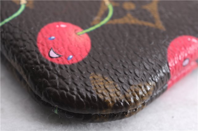 Auth Louis Vuitton Monogram Cherry Pochette Cles Coin Case M95042 LV Box 2579E
