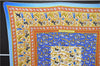 Authentic HERMES Pleats Scarf "CHASSE EN INDE" Silk Light Blue Box 2581E