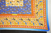 Authentic HERMES Pleats Scarf "CHASSE EN INDE" Silk Light Blue Box 2581E