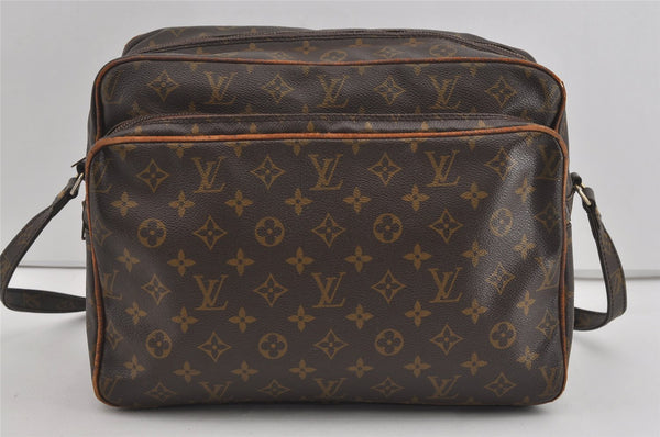 Authentic Louis Vuitton Monogram Nile 34 Shoulder Cross Body Bag Old Model 2581I
