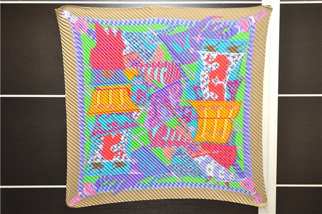 Authentic HERMES Pleats Scarf 