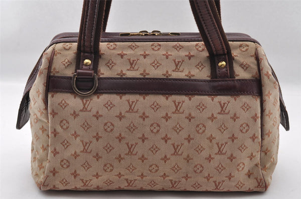 Authentic Louis Vuitton Monogram Mini Josephine PM Hand Bag Pink M92216 LV 2584I