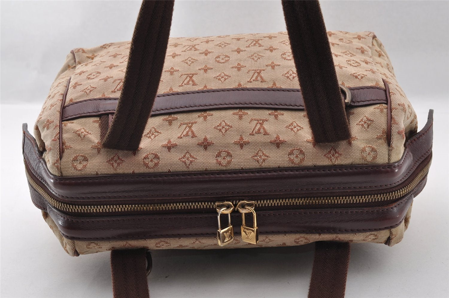 Authentic Louis Vuitton Monogram Mini Josephine PM Hand Bag Pink M92216 LV 2584I