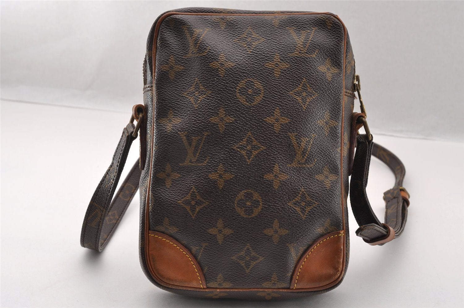Authentic Louis Vuitton Monogram Danube Shoulder Cross Body Bag M45266 LV 2585I