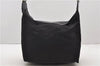 Authentic GUCCI Bamboo Shoulder Hand Bag Nylon Leather Black 2586D