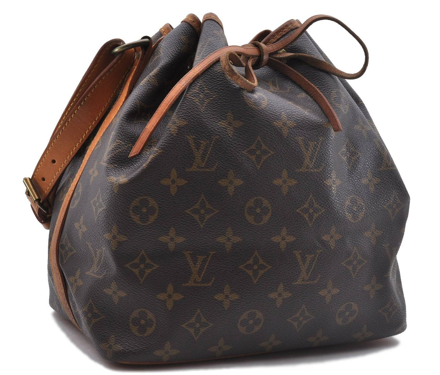 Authentic Louis Vuitton Monogram Petit Noe Shoulder Bag M42226 LV 2587D